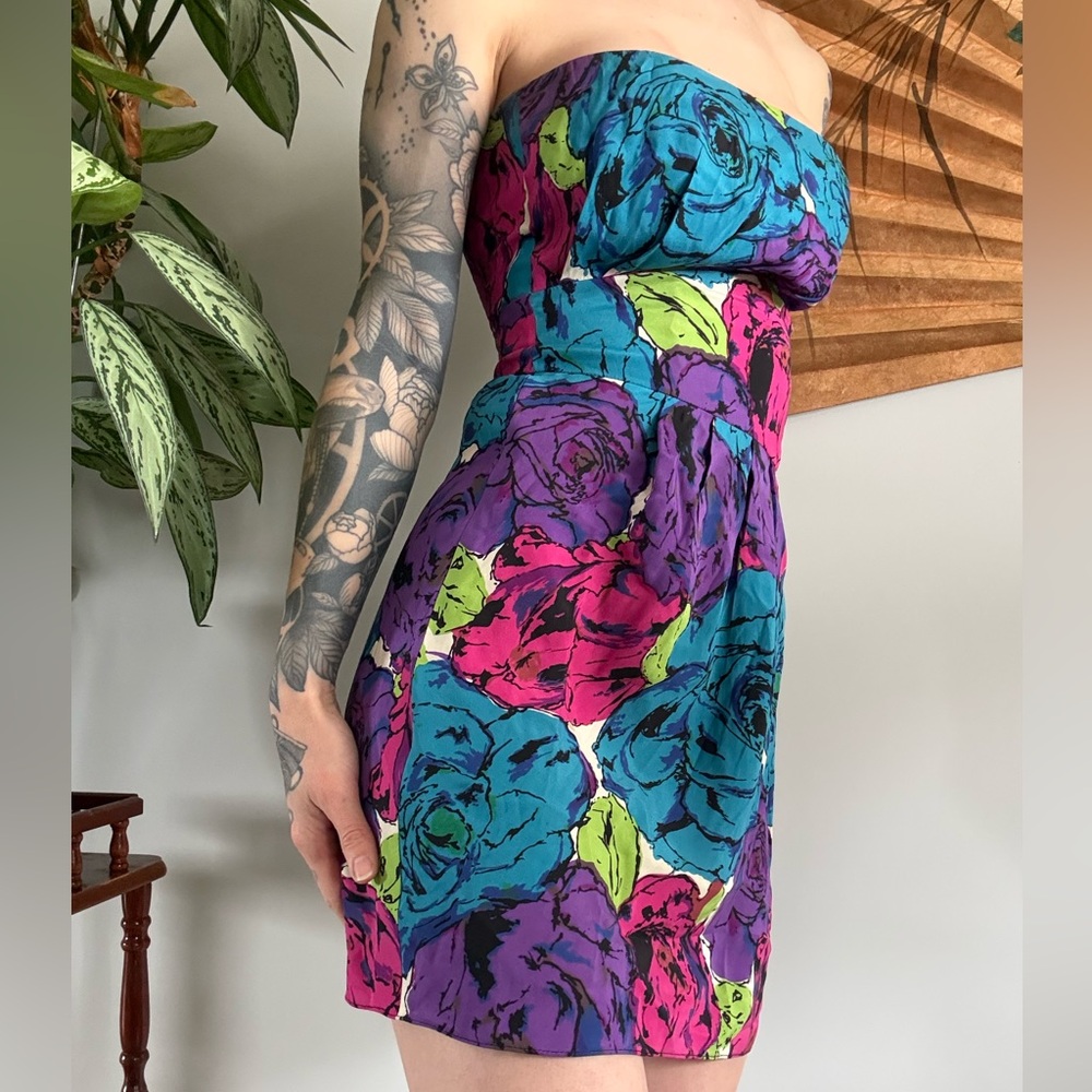 BJ “Pop Art” Watercolour Roses Dress